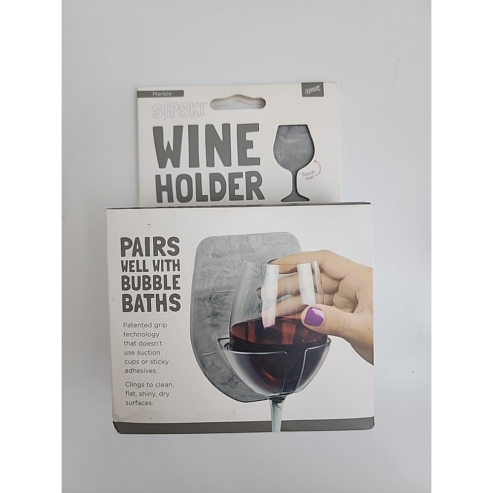 Sipski Marble Design Wine Holder 30‎ Watt Pairs Well With Bubble Baths Brand New